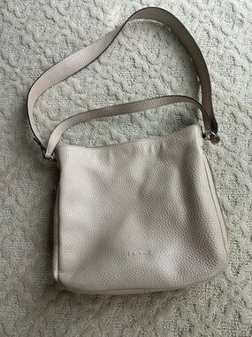 Hogan Pebbled Leather Shoulder Bag in Light Blush